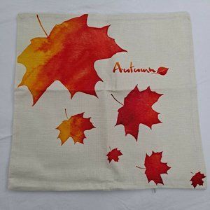Autumn Leaf Leaves Falling Orange Yellow Throw Pillow Cover Decor